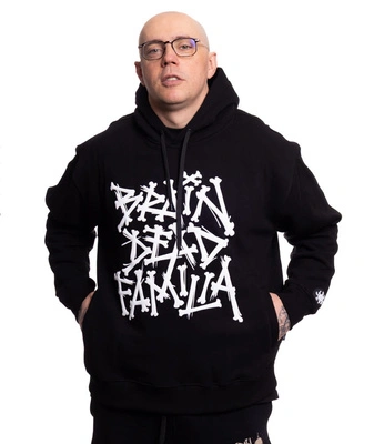 Bluza Brain Dead Familia Hoodie Bones czarna
