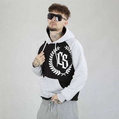 Bluza Hoodie Ciemna Strefa CS Reglan czarna szara
