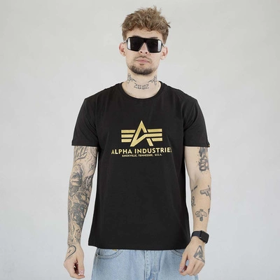 Koszulka Alpha Industries Basic Carbon 100501CB czarny złoty