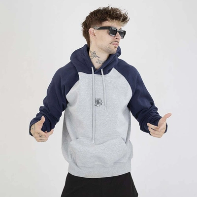 Bluza Diil Hoodie Reglan szara granatowa