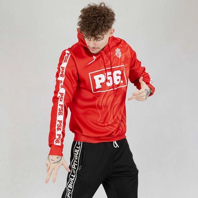 Bluza Dudek P56 Hoodie Lion Football czerwona