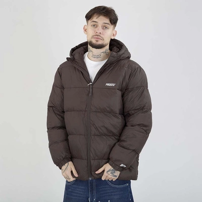 Kurtka Prosto Puffer 404 ciemna brązowa