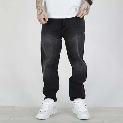 Spodnie Baggy Jigga Wear Carrot Crown czarny jeans