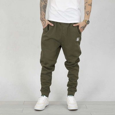 Spodnie dresowe SikSilk Essentials Cuffed Joggers SS-24862 khaki