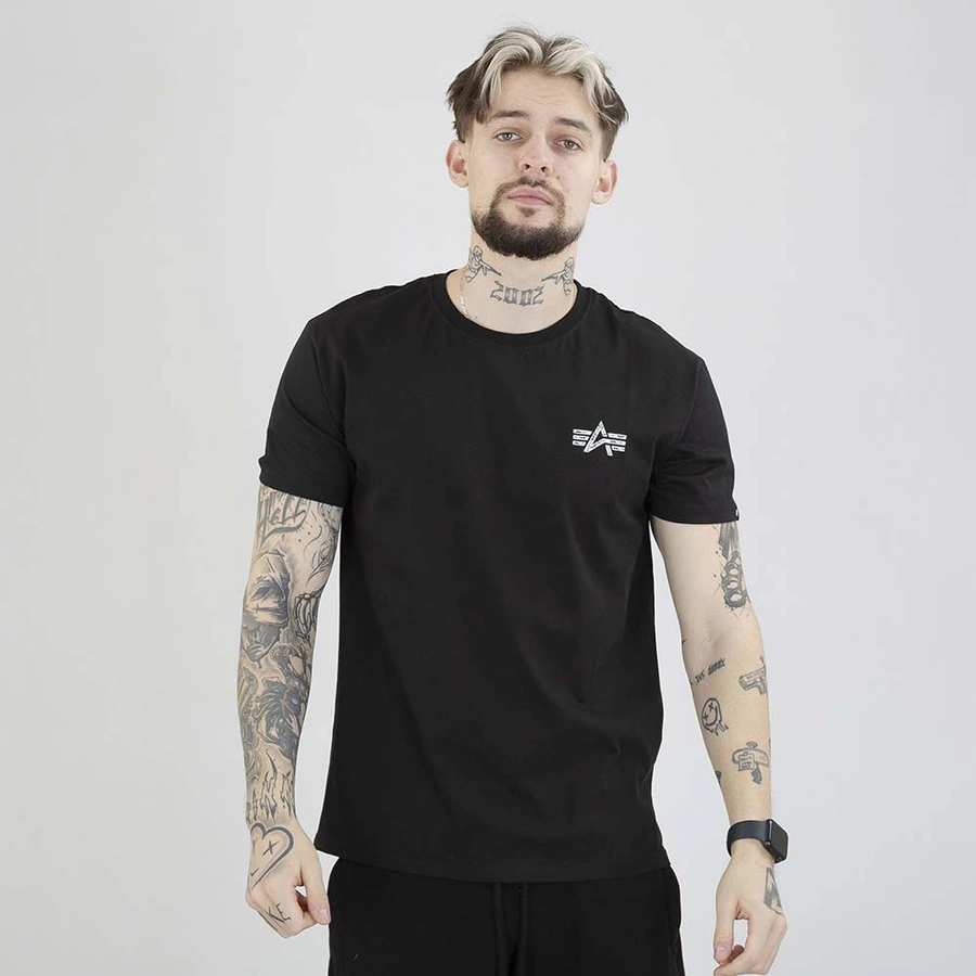 Koszulka Alpha Industries Signature Back Print 148516 czarna