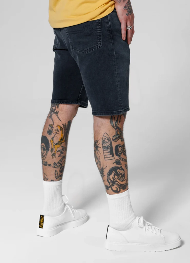 Krótkie Spodenki Pit Bull Highlander Jeans Dark Wash