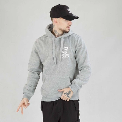 Bluza Grube Lolo Hoodie Dymek Haft szaro biała