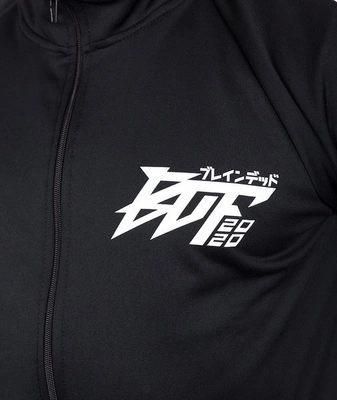 Brain Dead Familia BDF STRIPE LOGO Bluza Rozpinana Czarny