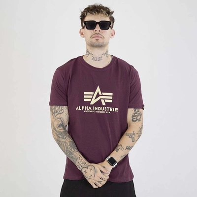 Koszulka Alpha Industries Basic 100501 bordowa