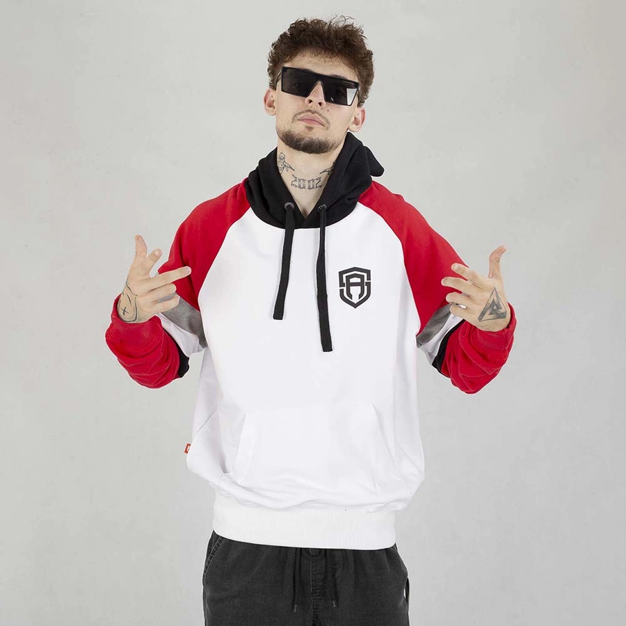 Bluza Hoodie Street Autonomy Bicsa czerwono biała