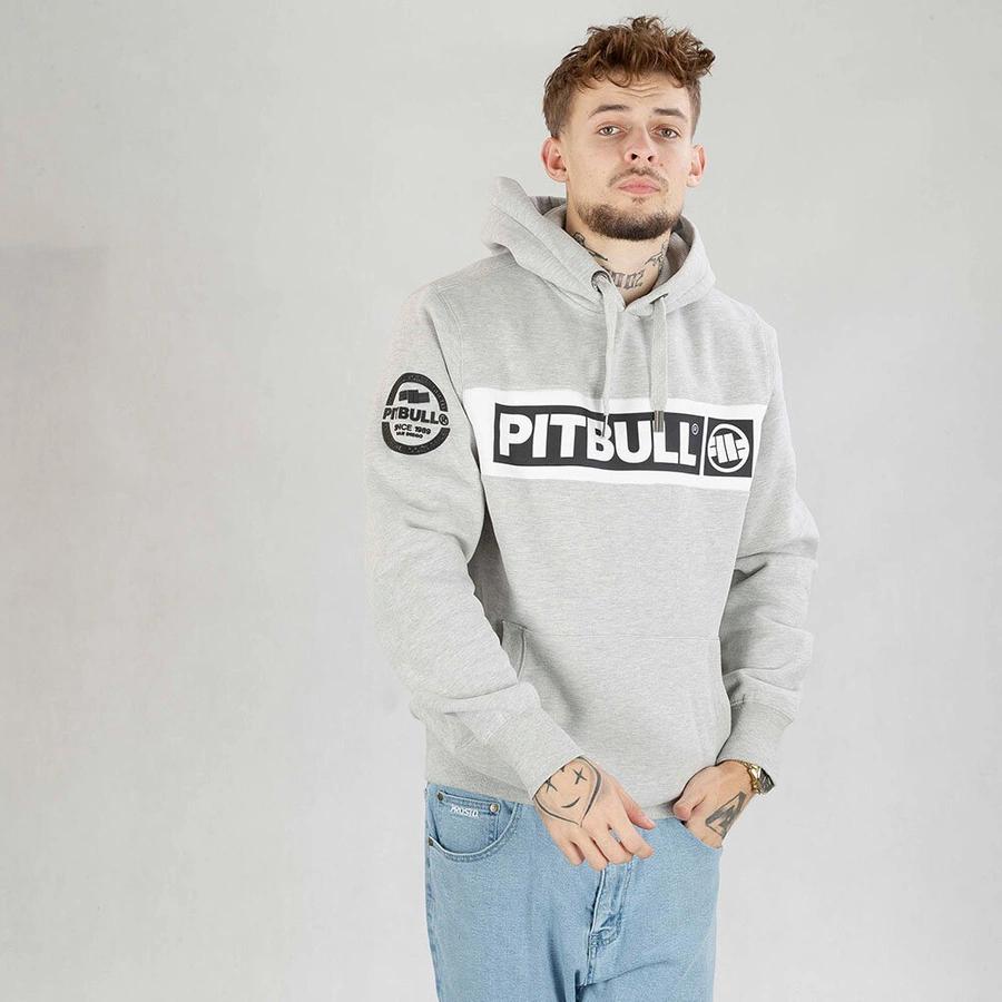 Bluza Pit Bull Hoodie Sherwood szara