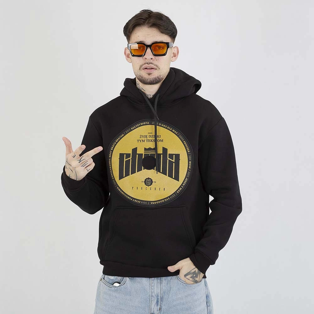 Bluza Chada Hoodie Żyję Dzięki Tym Tekstom czarna