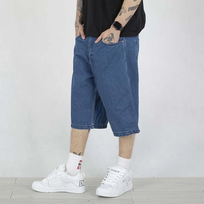 Krótkie Spodenki Mass Baggy Fit Slang Jeans niebieskie