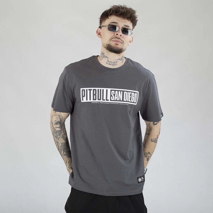 Koszulka Pit Bull Eighty Nine Dog grafitowa