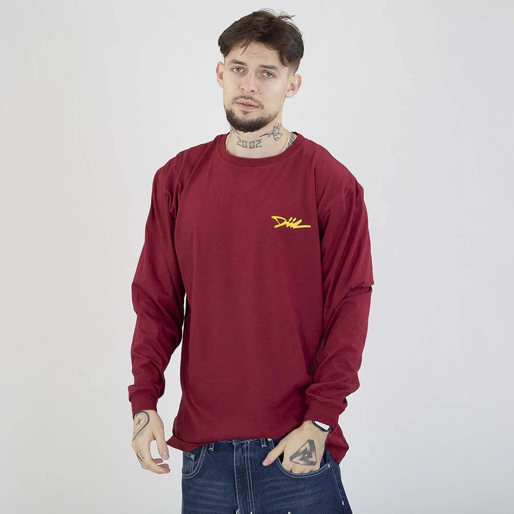 Long Diil Small Tag bordowy