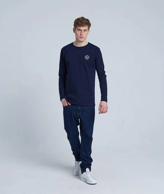 Smoke Story STRIPE Longsleeve Granatowy