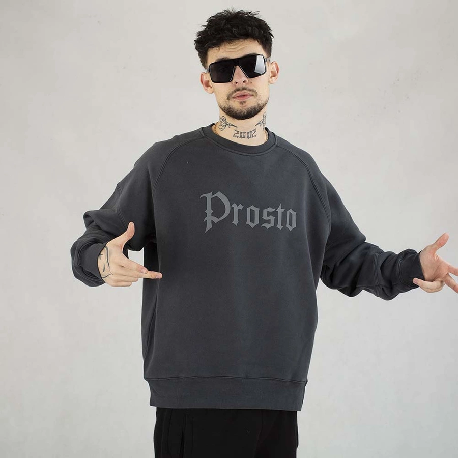 Bluza Prosto Crewneck Goth czarna sprana