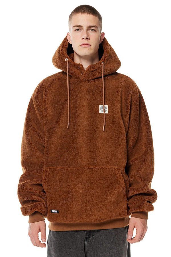 Kurtka Zimowa MASS Hoodie Patch Teddy brązowa