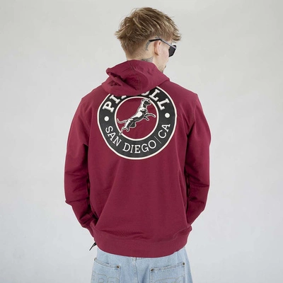 Bluza Pit Bull Hoodie San Diego CA bordowa