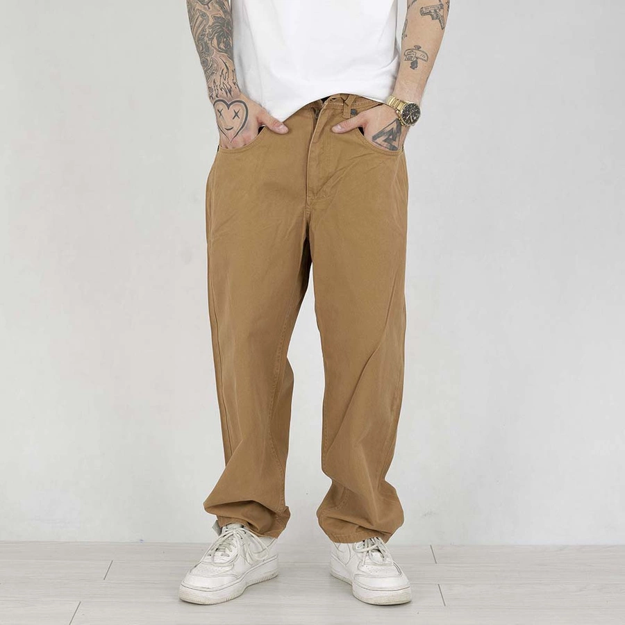 Spodnie Mass Pants Baggy Fit Slang brązowe