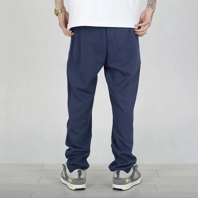 Spodnie Dresowe Grube Lolo Logo Dymek niebieskie