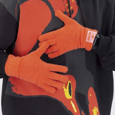 Rękawiczki materiałowe Love PB pomarańczowe