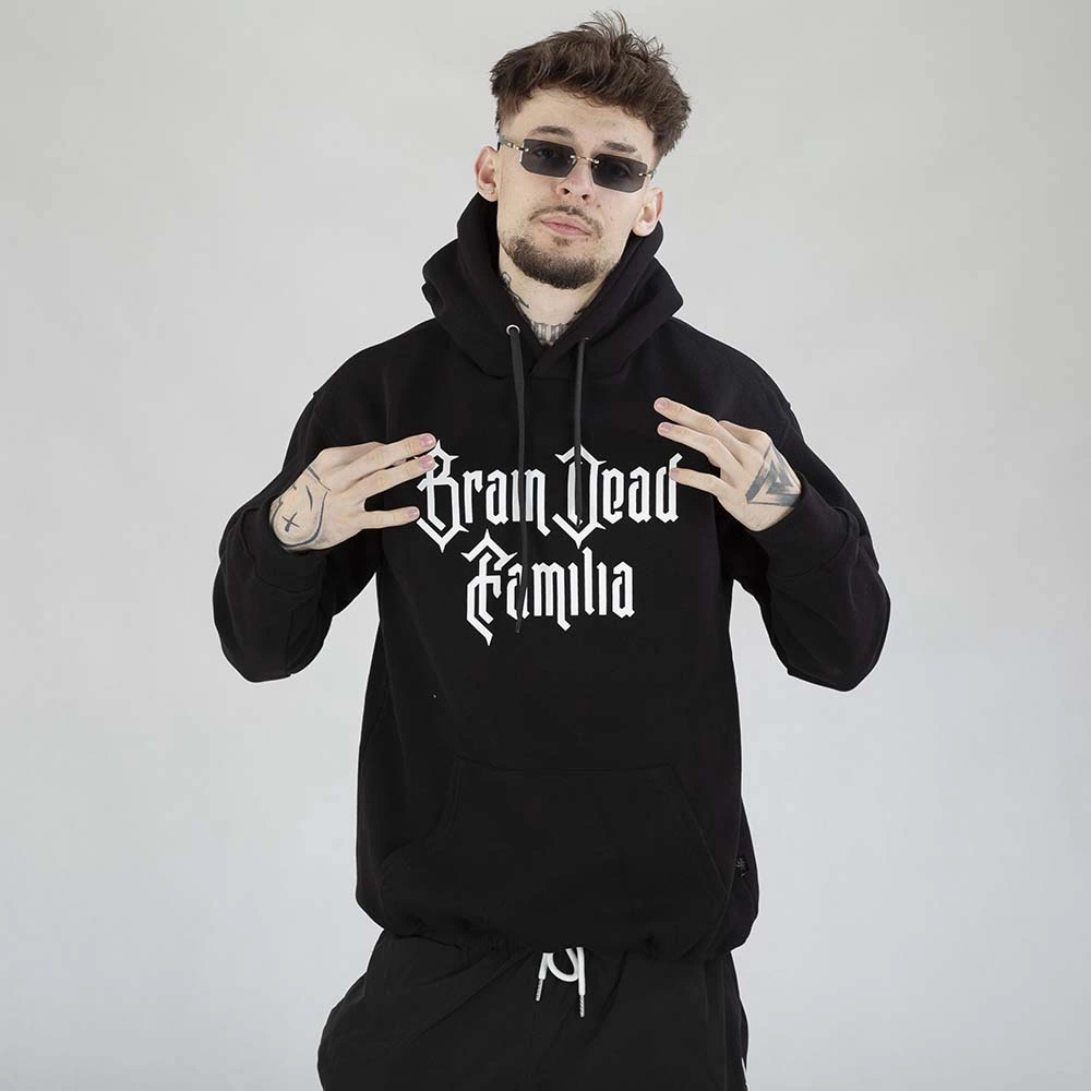 Bluza Brain Dead Familia Kat czarna