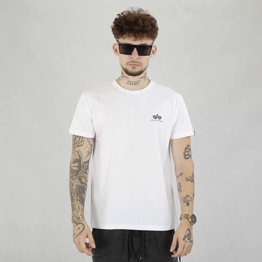 Koszulka Alpha Industries Back Print 1285027 biała