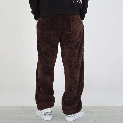 Spodnie Dresowe Jigga Wear Teddy Simple Crown brązowe