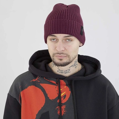 Czapka Pit Bull Velcro Logo bordowa