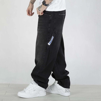 Spodnie Baggy Jigga Wear Jeans Cargo Wear Crown czarne