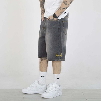 Spodenki Krótkie Stoprocent Baggy Classic szary jeans