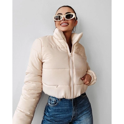 Kurtka damska Olavoga Skriv beżowa