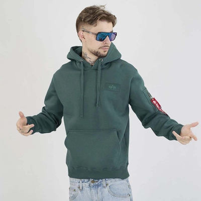 Bluza Alpha Industries Hoodie Back Print 178318 zielona