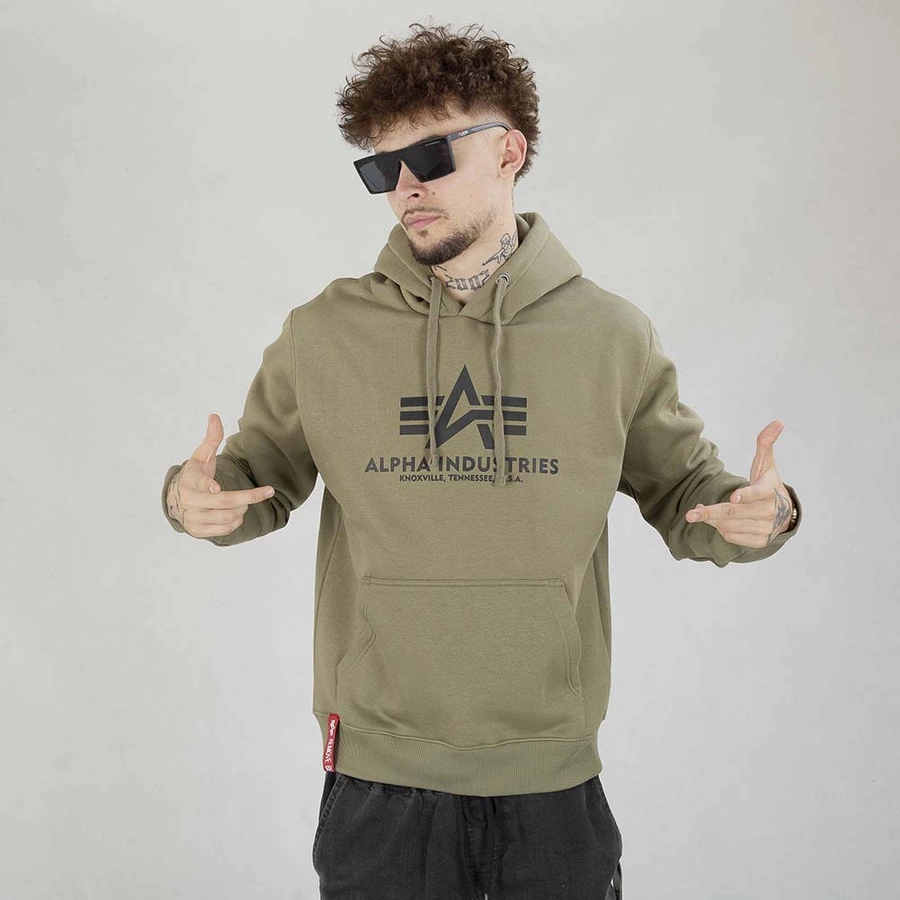 Bluza Alpha Industries Hoodie Basic 178312 oliwkowa