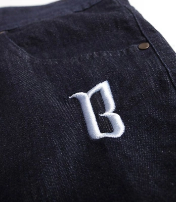 Biuro Ochrony Rapu CLASSIC BORCREW Szorty jeans Dark