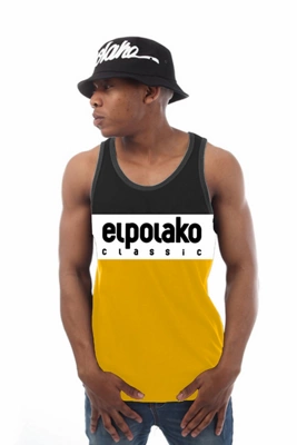 El Polako CLASSIC Tank-Top Czarny/Żółty