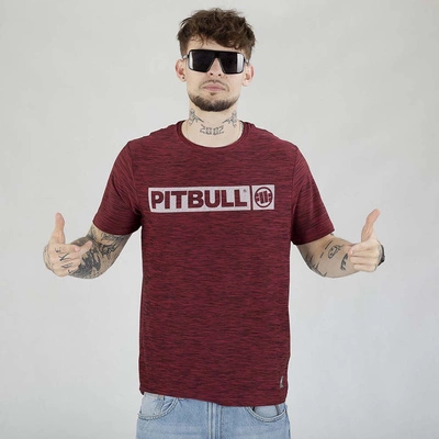 Koszulka Pit Bull Casual Hilltop bordowa melanż