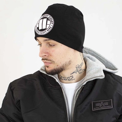 Czapka Zimowa Pit Bull Big Logo biała czarna