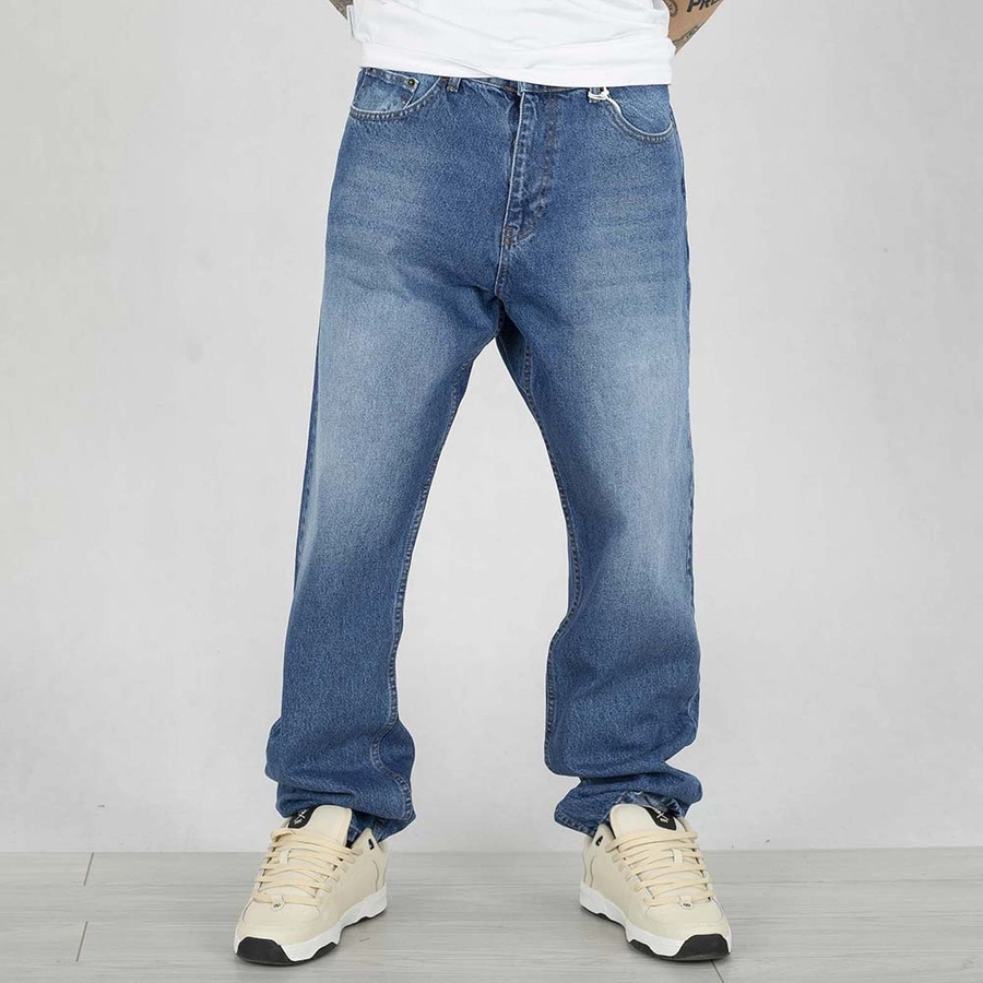 Spodnie Baggy Jigga Wear Crown Jeans blue