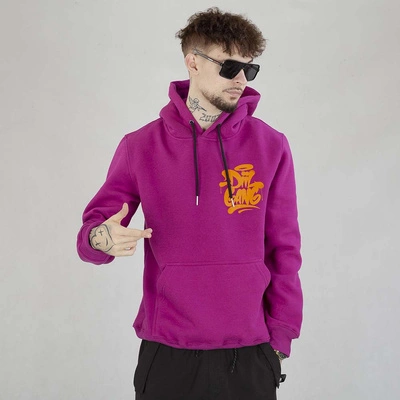 Bluza Hoodie Diil Tag Spray fioletowo pomarańczowa