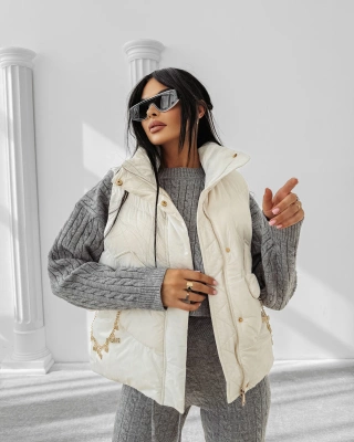 Bezrękawnik Damski Olavoga Rain ecru