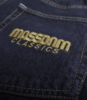 Mass Jeans Classics Straight Fit Spodnie Krótkie Black Rinse