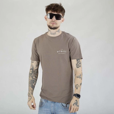 Koszulka Pit Bull Slim Fit USA Cal szaro brązowa