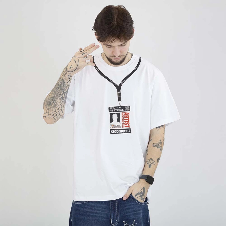 Koszulka Stoprocent Sunfestiwal Badge biała