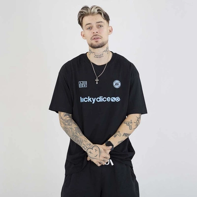 Koszulka Lucky Dice Baggy Lucky Dice Represent czarna niebieska