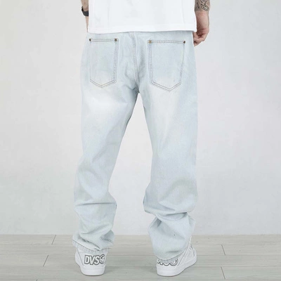 Spodnie Baggy Prosto Overdyed jasne niebieskie