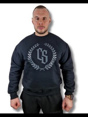 Bluza Crewneck Ciemna Strefa Oversize CS Laur czarna szara