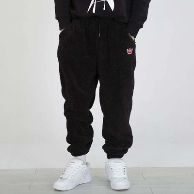 Spodnie Dresowe Jigga Wear Teddy Simple Crown czarne