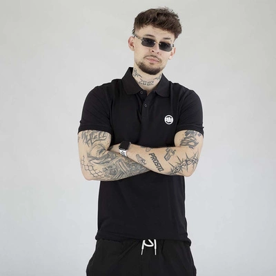 Koszulka Polo Pit Bull Jersey Slim Fit Small Logo czarny